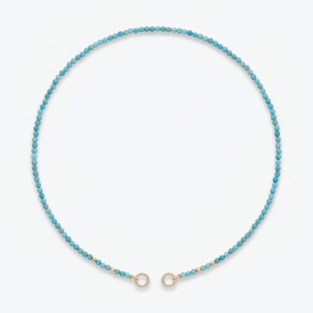 Tiny Arizona Turquoise Bead Add - a - Clasp Necklace Elegant Necklaces by Marina Korneev