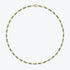 Tiny Green Peridot Station Necklace, frontal view