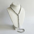 7.5 - 8.5mm STUNNING! Blue Baroque Akoya Long Pearl Lariat Necklace Elegant Strands by Marina Korneev