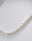 Akoya Pearl Half and Half Necklace with 14K White Gold Marina Pearls