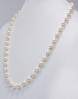 Akoya Pearl Station Necklace with 14K Yellow Gold Marina Pearls