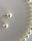 Amazing White South Sea Pearl 14 mm Stud Earrings Marina Pearls