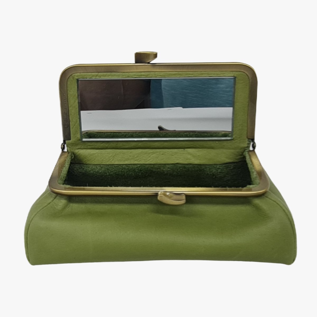 Apple Green Genuine Leather Travel Bag - Marina Korneev