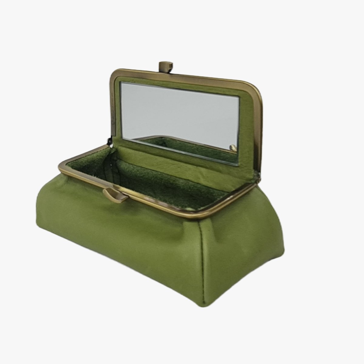 Apple Green Genuine Leather Travel Bag - Marina Korneev