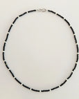 Baby Akoya Pearl with Black Spinel Necklace Marina Pearls