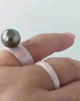 Bespoke Pearl and Ceramic Ring - Marina Korneev