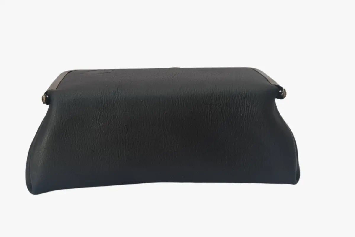 Black Handmade Genuine Leather Travel Bag - Marina Korneev