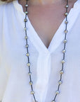 Black Spinel and Tahitian Pearls Necklace Rope Marina Pearls