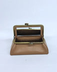 Camel Brown Handmade Genuine Leather Travel Bag - Cosmetic Bag