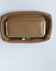 Camel Brown Handmade Genuine Leather Travel Bag - Cosmetic Bag