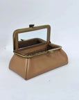 Camel Brown Handmade Genuine Leather Travel Bag - Cosmetic Bag