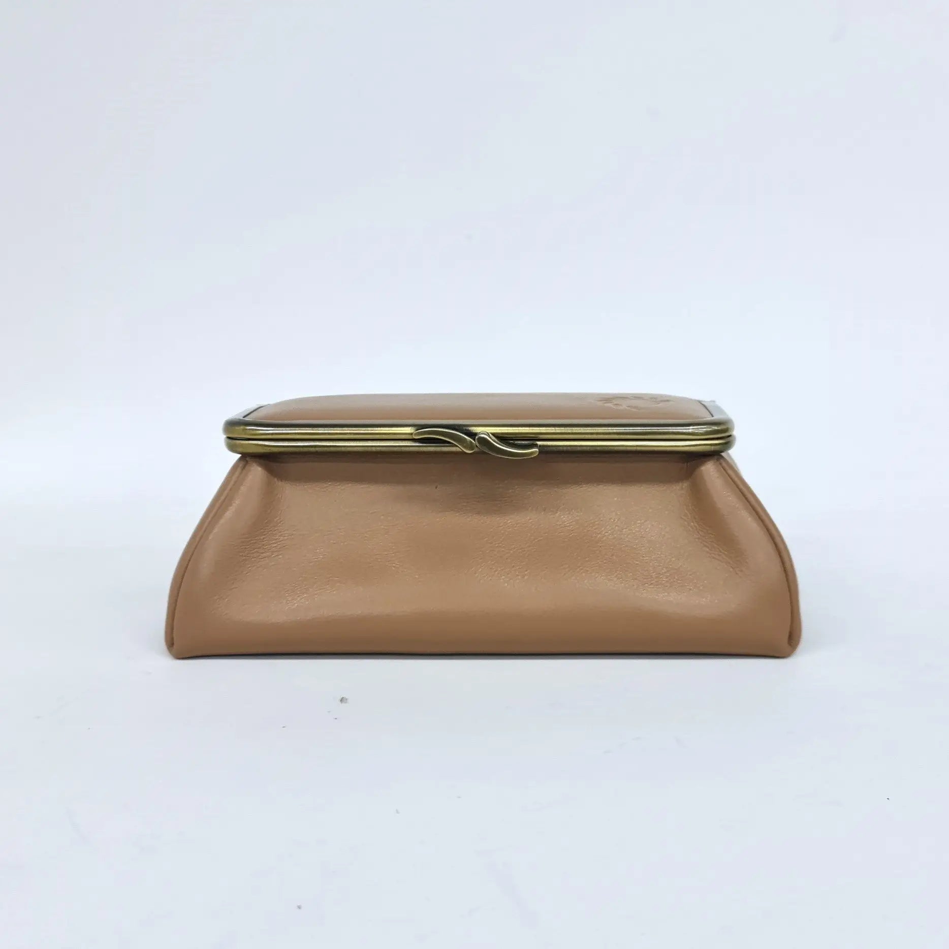 Camel Brown Handmade Genuine Leather Travel Bag - Cosmetic Bag