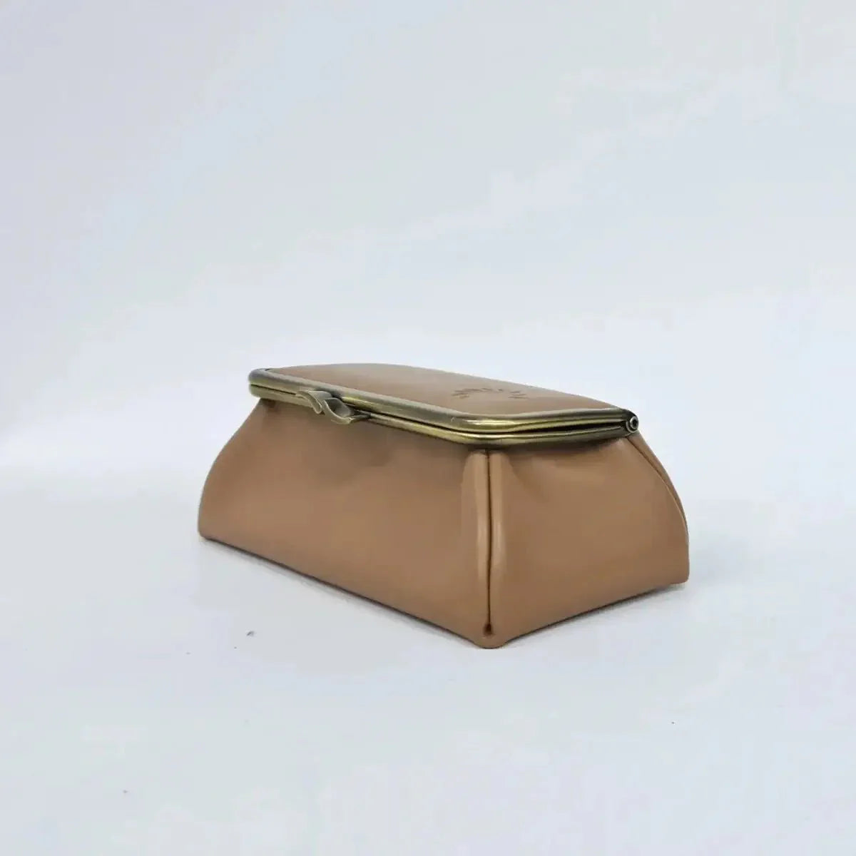 Camel Brown Handmade Genuine Leather Travel Bag - Marina Korneev