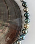 CANDY COLORS! Tahitian Pearl Necklace with 18K Yellow Gold Clasp Marina Pearls