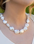 Chinese Freshwater Real Soufflé pearl necklace Marina Pearls