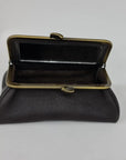 Dark Brown Handmade Genuine Leather Travel Bag - Cosmetic Bag