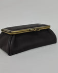 Dark Brown Handmade Genuine Leather Travel Bag - Cosmetic Bag