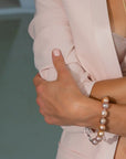 Edison Freshwater Pearl Bracelet with Silver Charm Marina Pearls