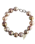 Edison Freshwater Pearl Bracelet with Silver Charm Marina Pearls