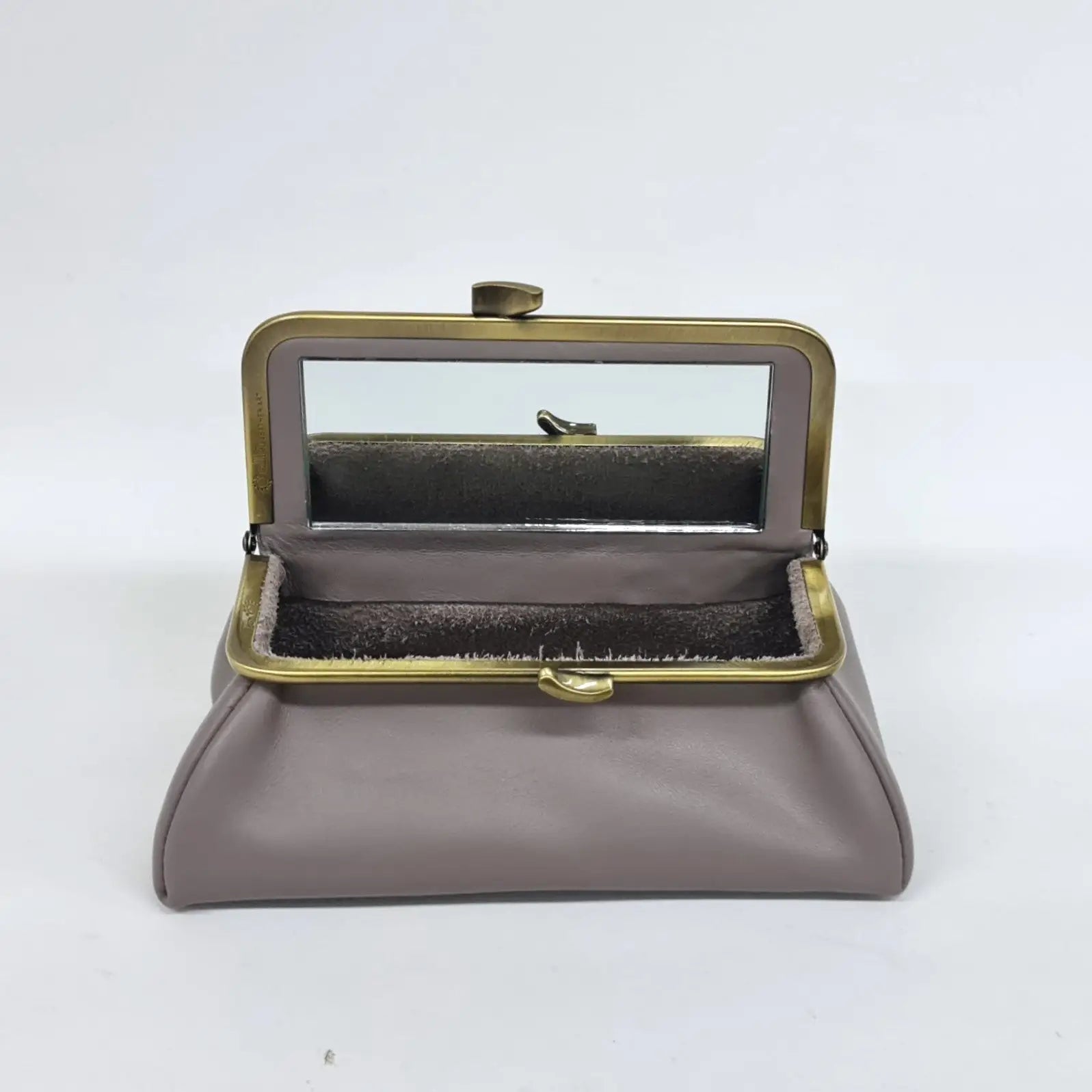 Elephant Gray Handmade Genuine Leather Travel Bag - Cosmetic Bag