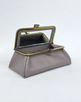 Elephant Gray Handmade Genuine Leather Travel Bag - Cosmetic Bag