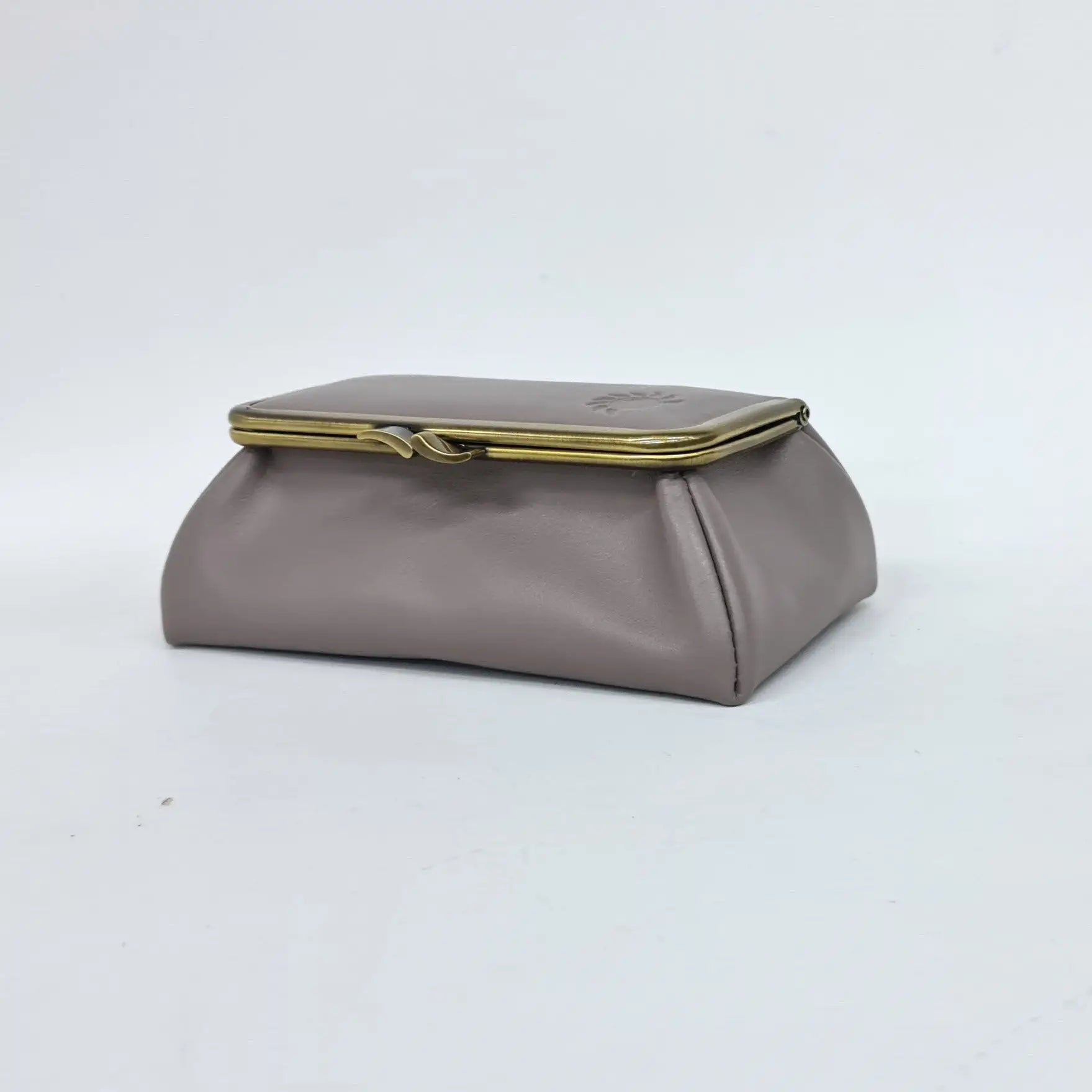 Elephant Gray Handmade Genuine Leather Travel Bag - Cosmetic Bag