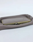 Elephant Gray Handmade Genuine Leather Travel Bag - Cosmetic Bag