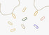 Elongated Flat Carabiner Clasp Charm, detail view