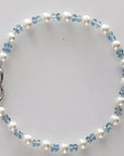 Freshwater Pearl and Aquamarine Bracelet Marina Pearls