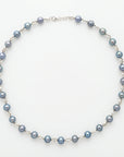 7.5-8.0mm Wire Wrap Dyed Akoya Pearl Necklace
