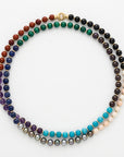 8.0-8.5mm Tahitian Pearl & Multi Gem Necklace