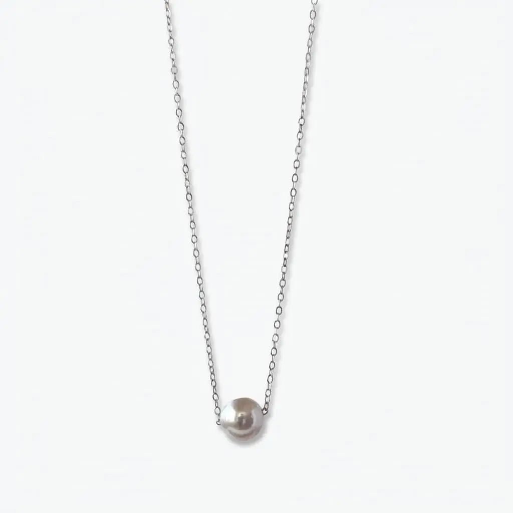 Japanese Akoya Pearl Solitaire Chain Necklace - Marina Korneev