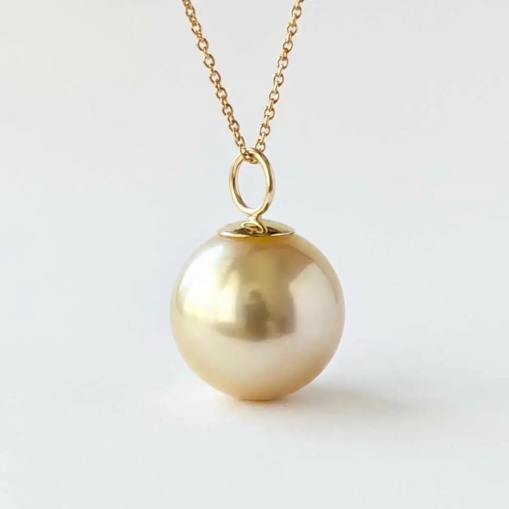 11 - 12mm Golden South Sea Pearl Pendant - Marina Korneev