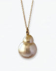 11 - 12mm Baroque Golden South Sea Pearl Pendant - Marina Korneev