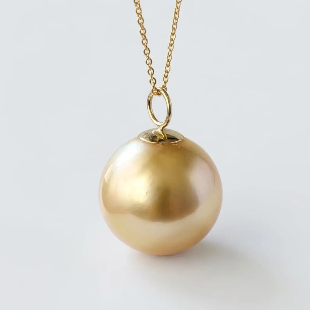 13 - 14mm Golden South Sea Pearl Pendant - Marina Korneev