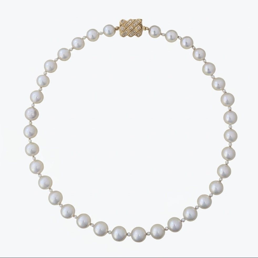 9 - 11mm White South Sea Pearl Necklace - Marina Korneev