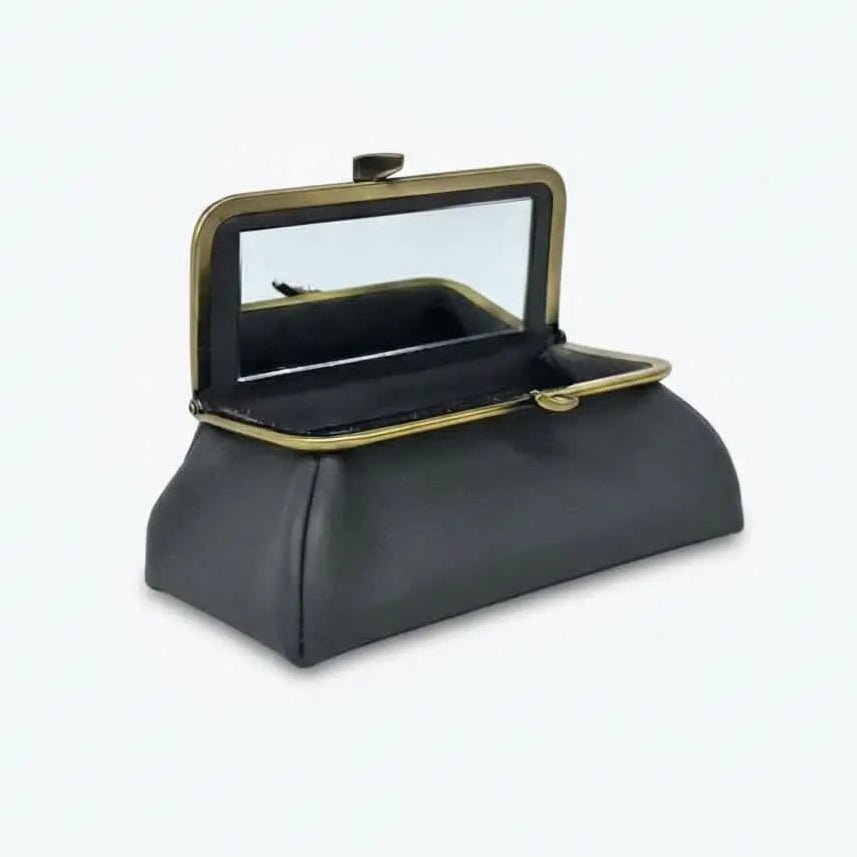 Mouse Gray Handmade Genuine Leather Travel Bag - Marina Korneev