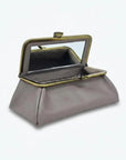 Elephant Gray Handmade Genuine Leather Travel Bag - Marina Korneev