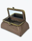 Taupe Handmade Genuine Leather Travel Bag - Marina Korneev