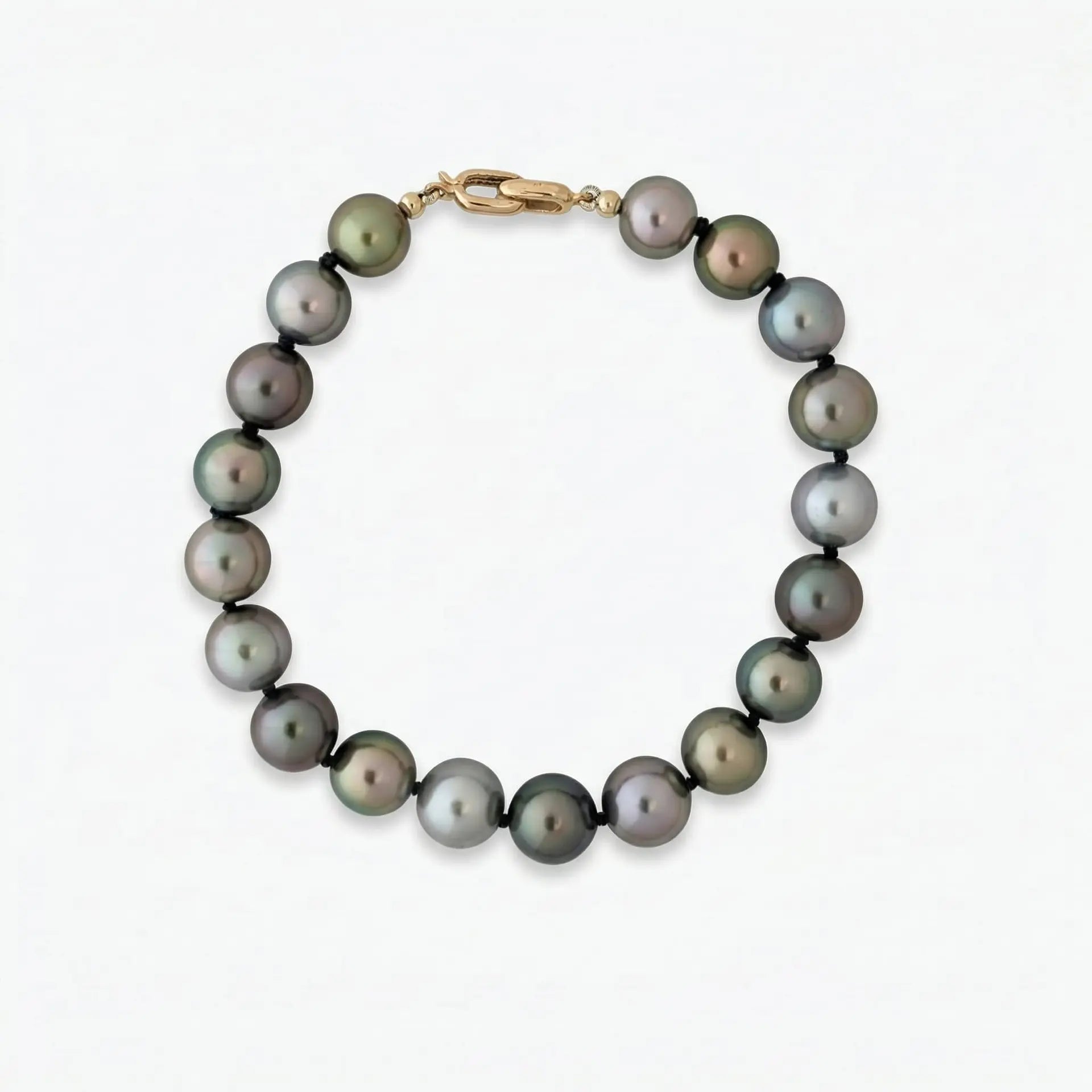 9 - 10mm Peacock Mix Tahitian Pearl Bracelet Elegant Bracelets by Marina Korneev