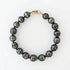 9 - 10mm Wonderful Peacock Circled Tahitian Pearl Bracelet Elegant Bracelets by Marina Korneev