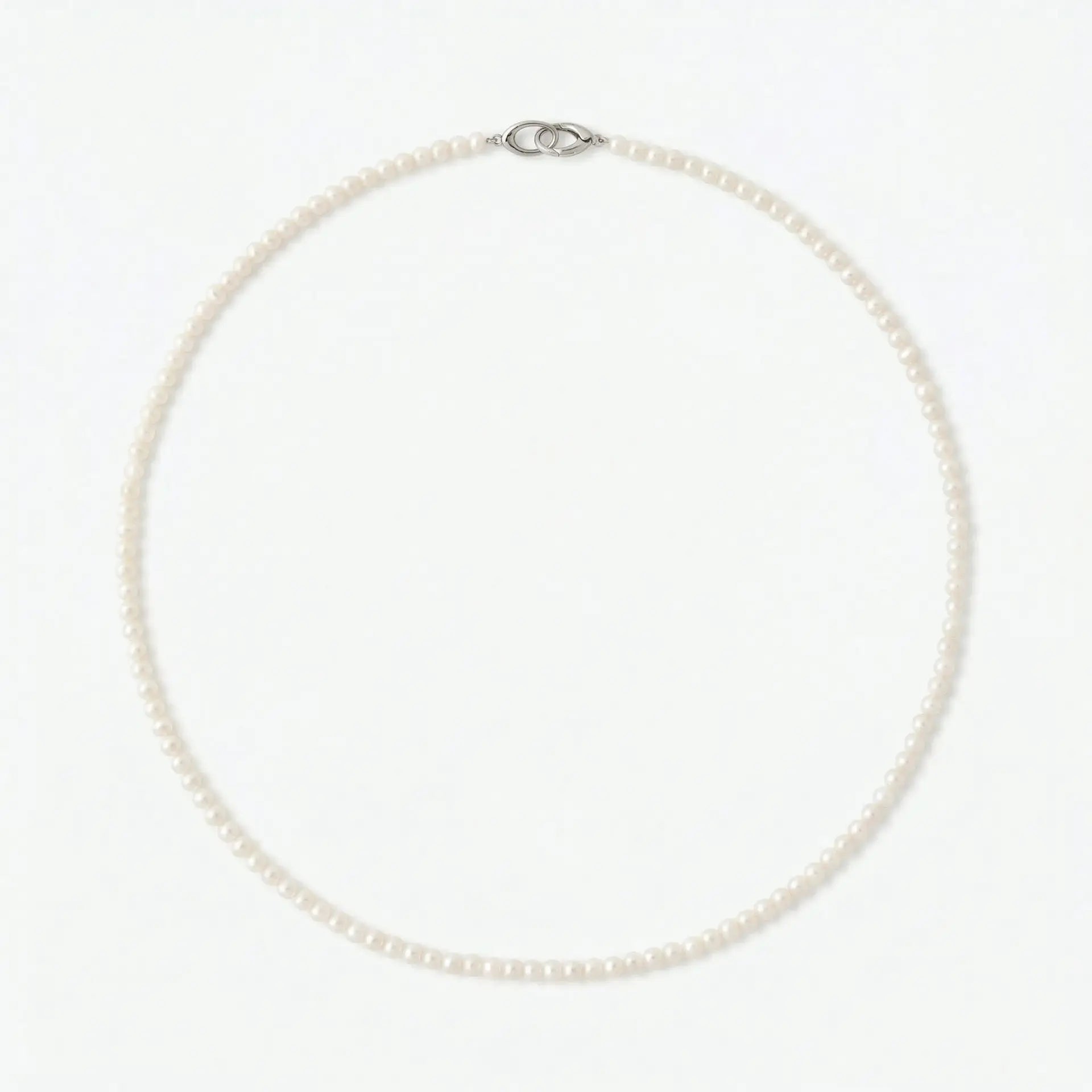 3.5 - 4.0mm White Seed Freshwater Pearl Necklace - Marina Korneev