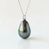 11 - 12mm Long Tahitian Pearl Pendant Elegant Pendants by Marina Korneev