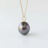 10 - 11mm Drop Tahitian Pearl Pendant Elegant Pendants by Marina Korneev