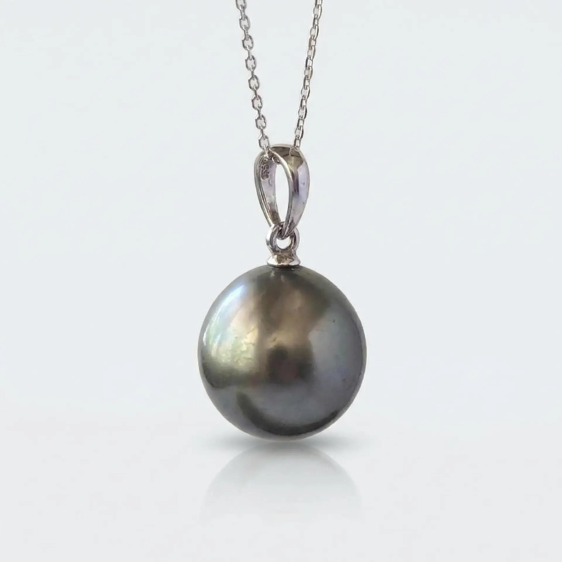 11 - 12mm Semi Round Tahitian Pearl Pendant Elegant Pendants by Marina Korneev