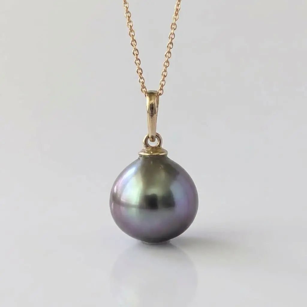 11 - 12mm Fat Drop Tahitian Pearl Pendant Elegant Pendants by Marina Korneev