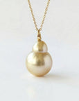 11 - 12mm Baroque Golden South Sea Pearl Pendant Elegant Pendants by Marina Korneev