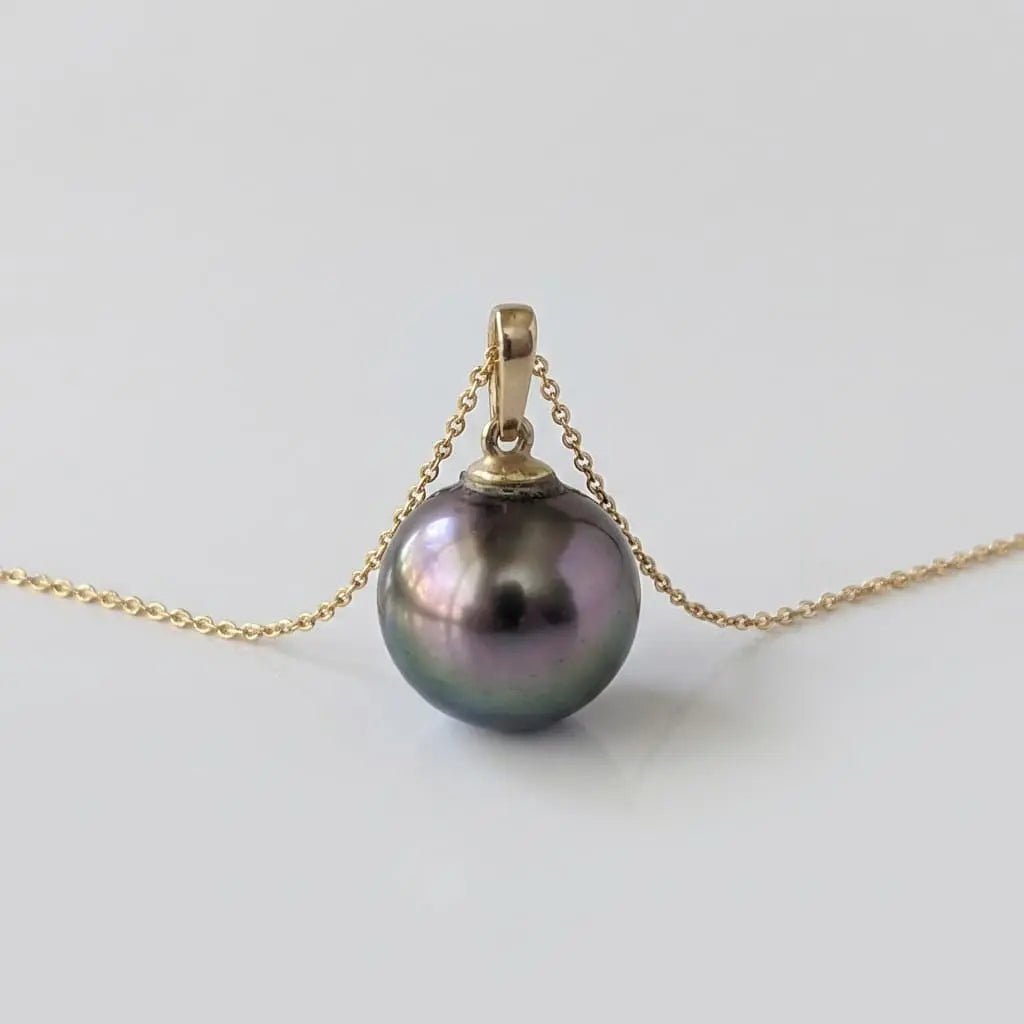 11 - 12mm Tahitian Pearl Pendant Elegant Pendants by Marina Korneev
