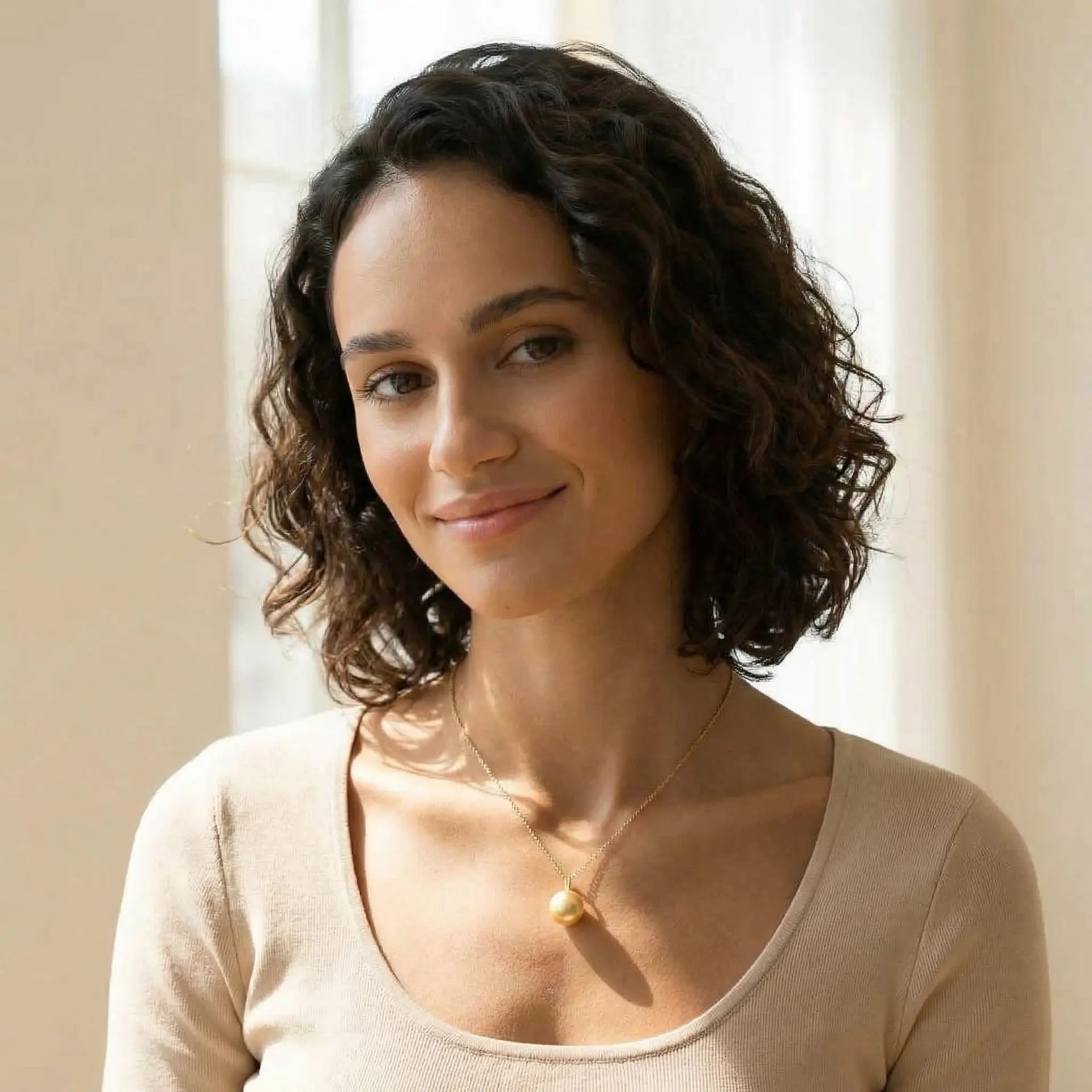 11 - 12mm Golden South Sea Pearl Pendant Elegant Pendants by Marina Korneev