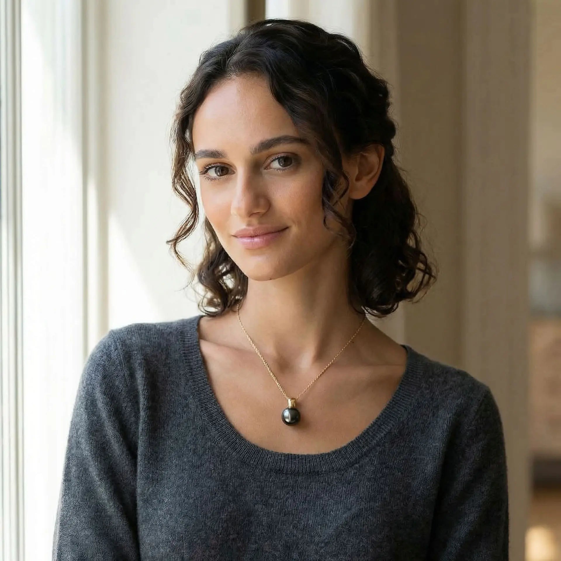 12 - 13mm Tahitian Pearl Pendant Elegant Pendants by Marina Korneev